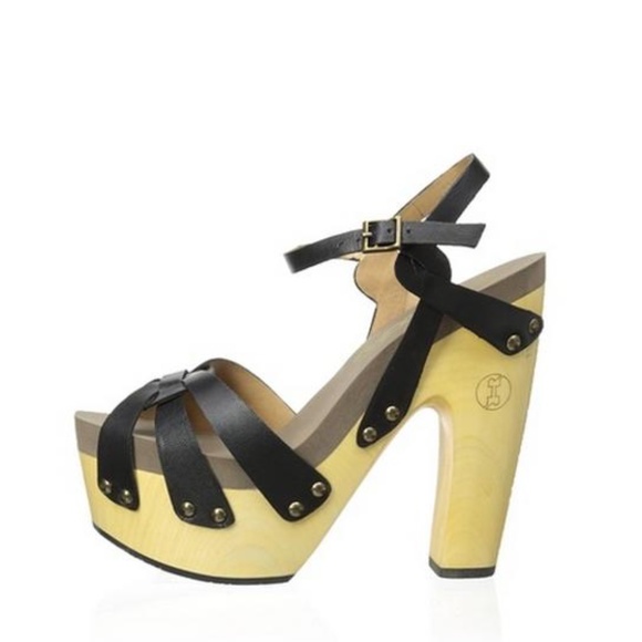 FLOGG Rainbow Platform Sandal in Black Patent Size 8 - NIB - Picture 13 of 15